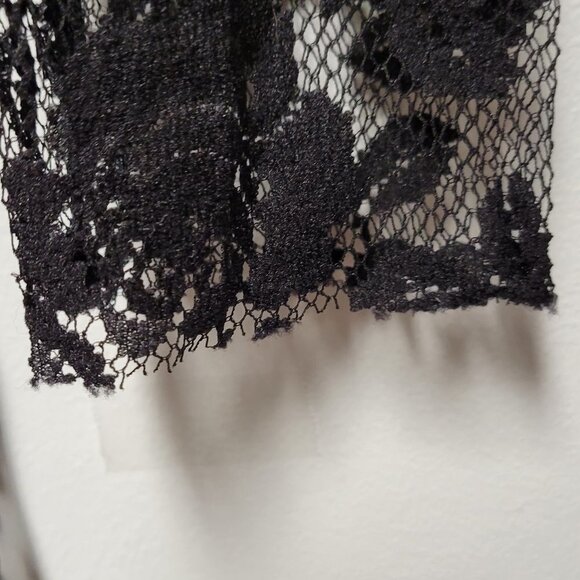 BLACK Lace Long Sleeve See Through Dress Sizes S M L XL - NWOT - Picture 12 of 12